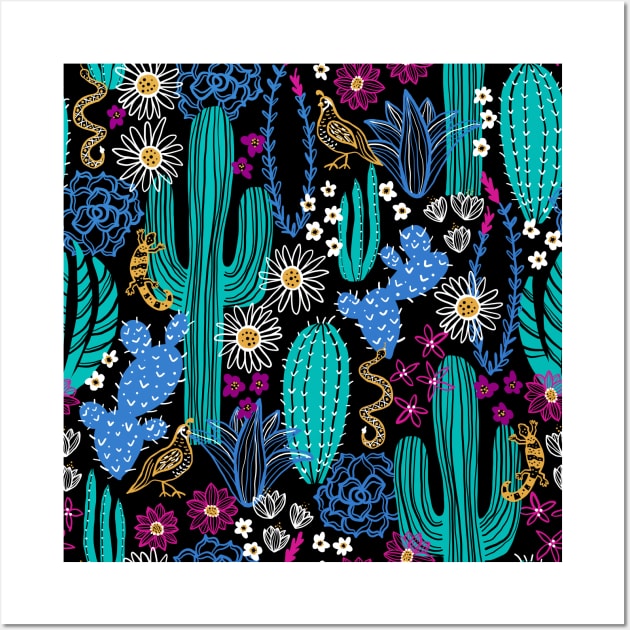 Sonoran Cactus Landscape Wall Art by robyriker